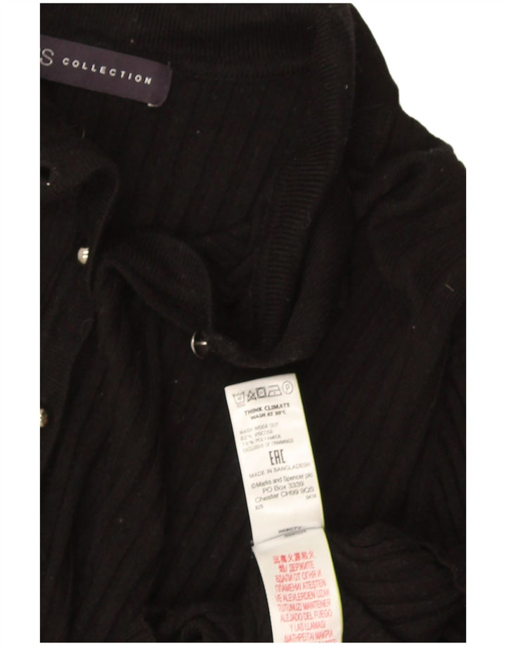 Damska koszulka polo Marks & Spencer UK 18 XL, czarna wiskoza