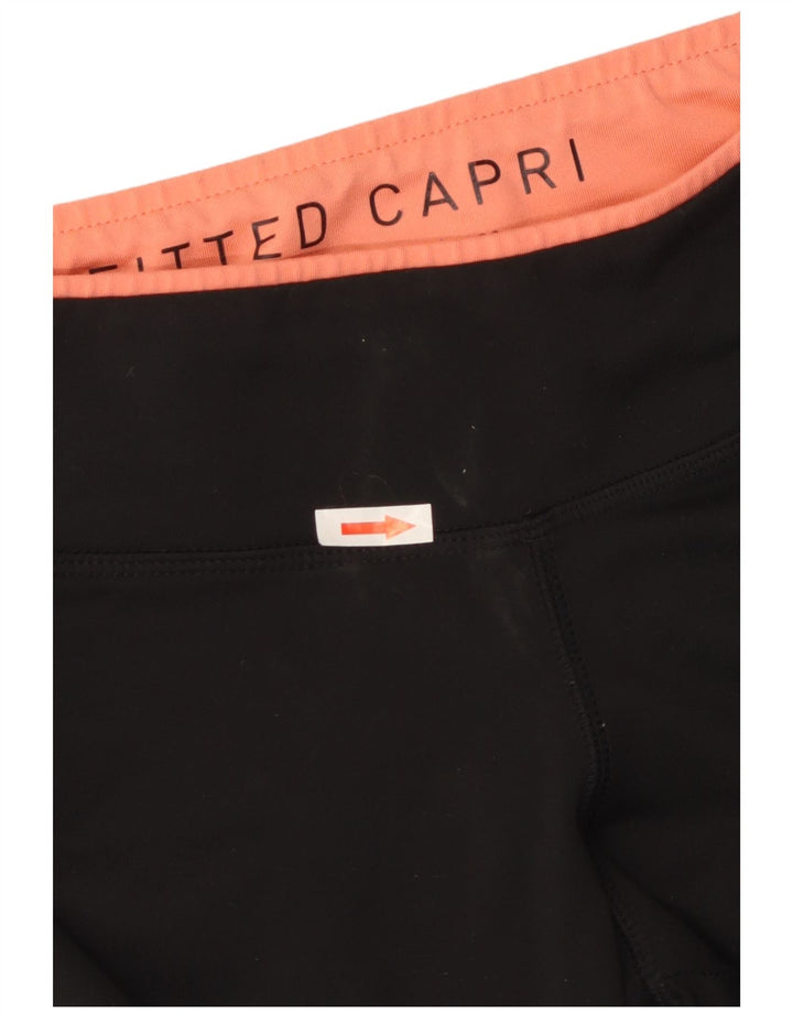 Damskie dopasowane legginsy Reebok Capri UK 14, średni czarny poliester