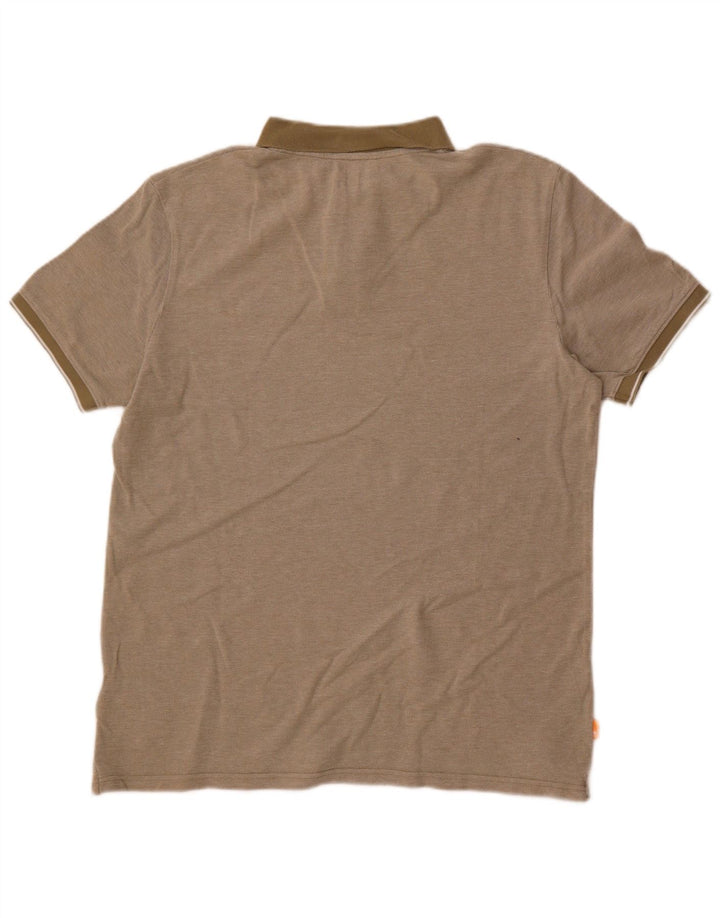 Męska koszulka polo Timberland o regularnym kroju, średnia bawełna khaki