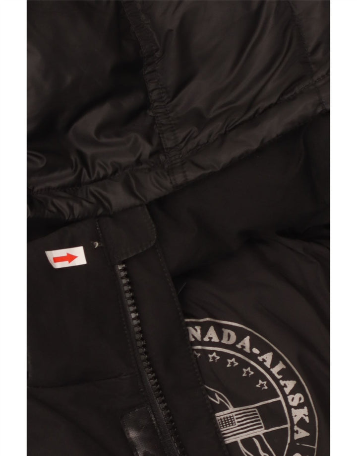 CANADIENS Męska ocieplana kurtka z kapturem IT 56 3XL Czarny poliester