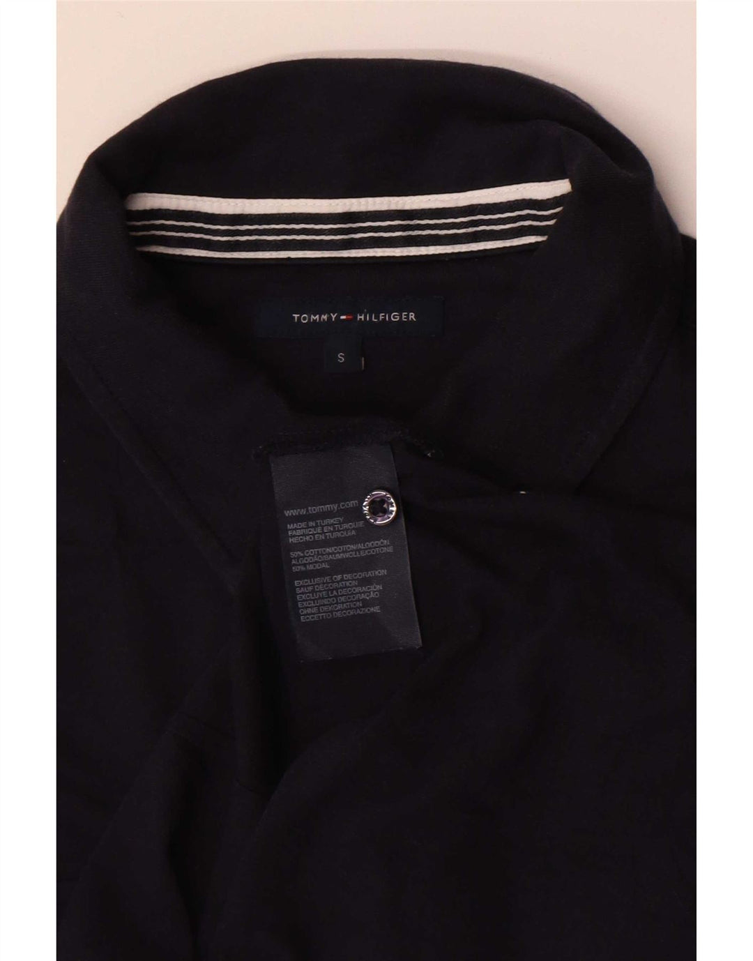 Damska koszula pulowerowa Tommy Hilfiger UK 10, mała, granatowa, bawełniana