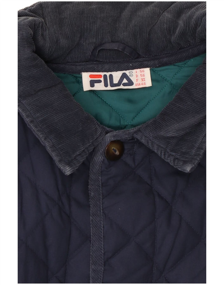 Pikowana kurtka męska Fila IT 56 3XL granatowa