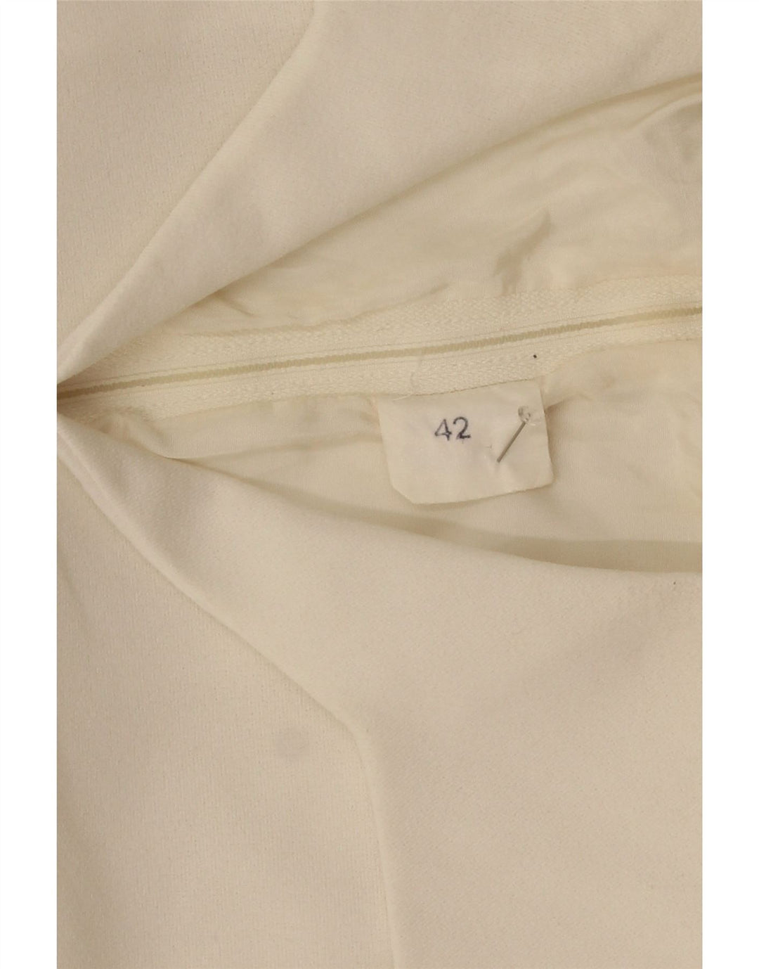 Damska sukienka w kształcie litery A w stylu vintage IT 42 Średni biały kwiatowy poliester