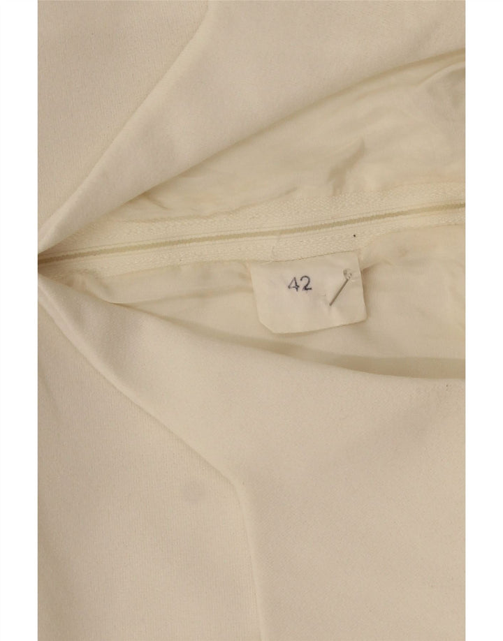 Damska sukienka w kształcie litery A w stylu vintage IT 42 Średni biały kwiatowy poliester