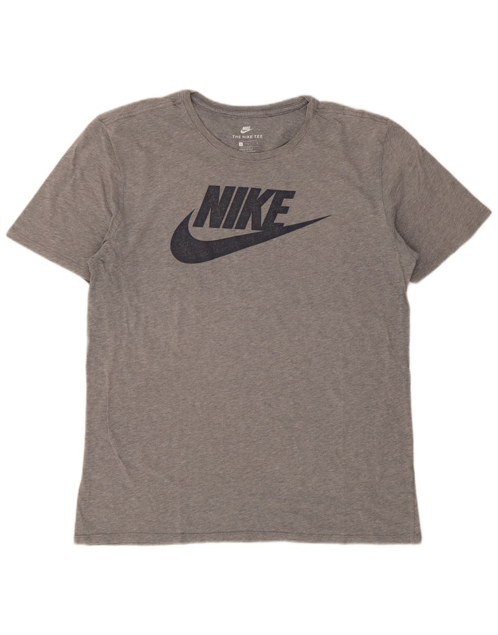 Męski T-shirt Nike Athletic Cut Graphic Top, duży, szary, nakrapiany