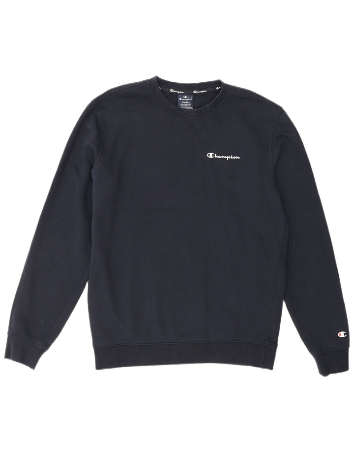 Męska bluza z grafiką CHAMPION, mała, granatowa, bawełniana