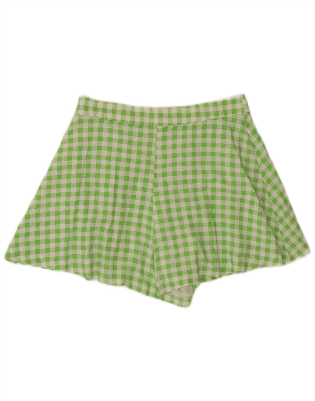 Spodenki damskie Zara Pegged Casual, średnie W28, zielone w kratkę