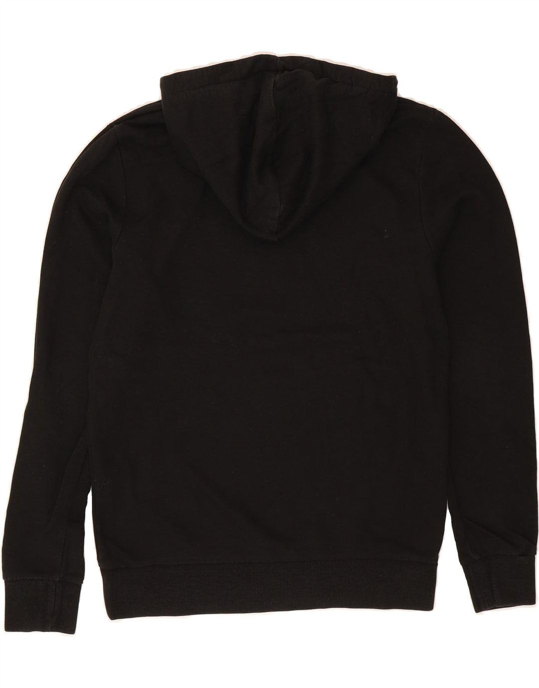 JACK & JONES Mens Graphic Hoodie Jumper Medium Black Cotton Vintage Jack & Jones and Second-Hand Jack & Jones from Messina Hembry 