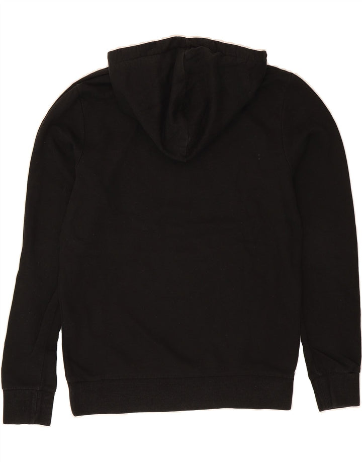 JACK & JONES Mens Graphic Hoodie Jumper Medium Black Cotton Vintage Jack & Jones and Second-Hand Jack & Jones from Messina Hembry 