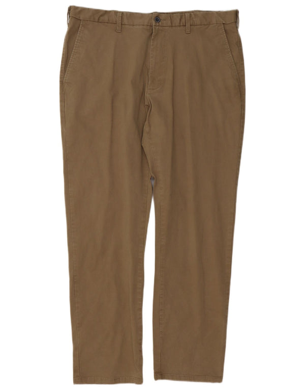 Marks & Spencer Męskie proste spodnie chino W38 L31 Beżowa bawełna