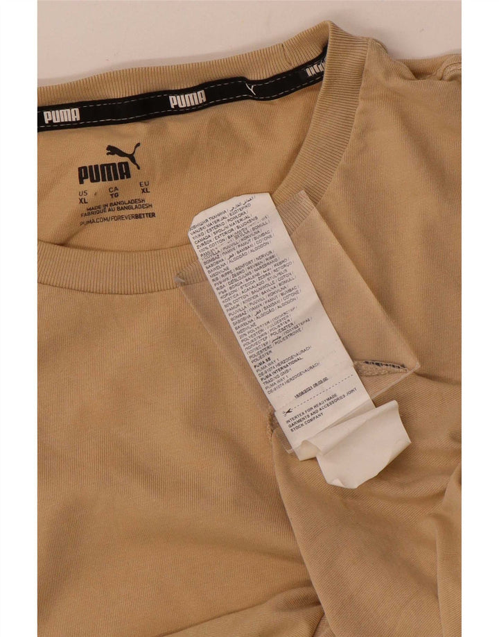 T-shirt męski Puma Top XL, beżowy, bawełniany