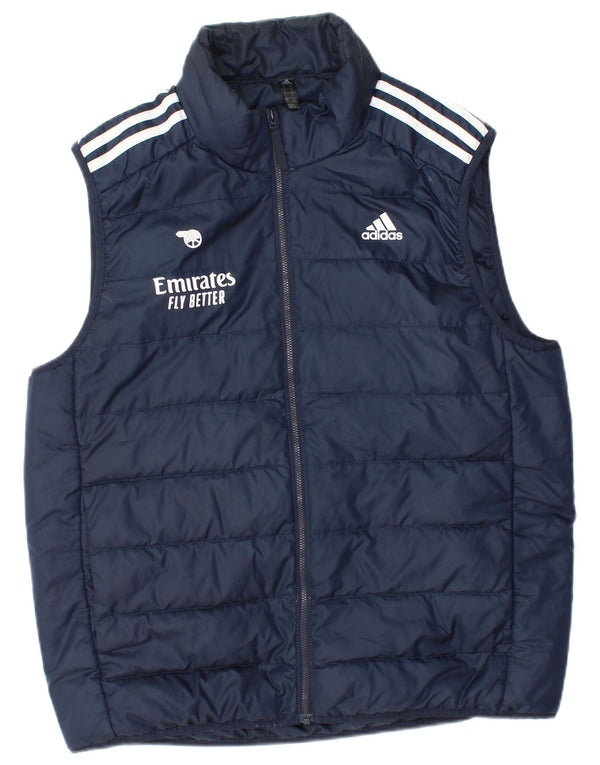 Męska kamizelka Adidas Graphic Padded UK 40, duża, granatowa