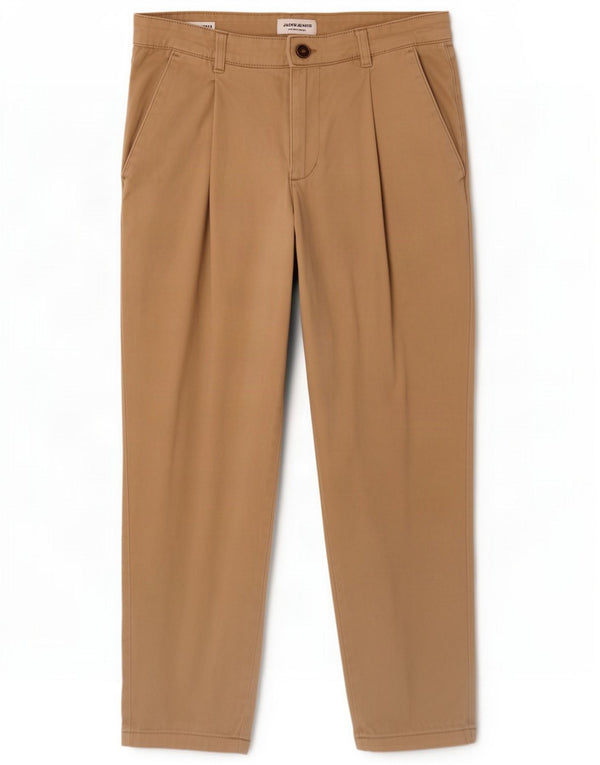 Męskie spodnie o luźnym kroju Jack & Jones W30 L25 Beżowa bawełna