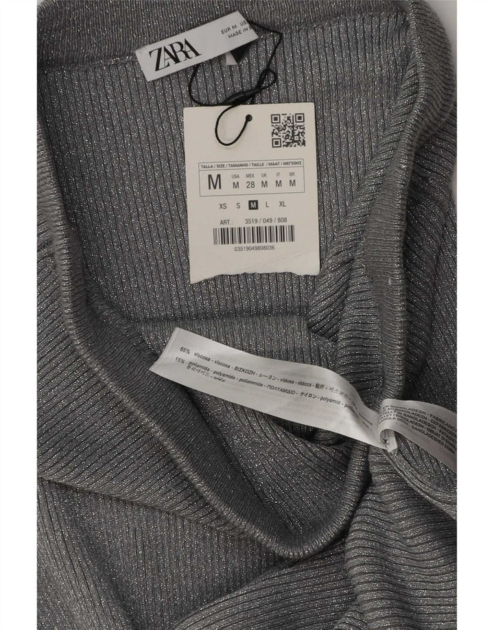 Spódnica damska Zara Maxi średnia W28 L34 szara wiskoza