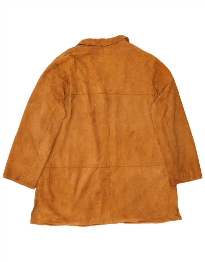Conbipel damska kurtka zamszowa oversize IT 48 XL brązowa skóra
