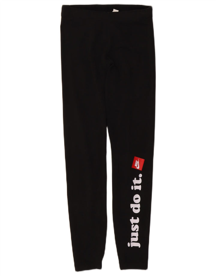 Damskie legginsy Nike Graphic UK 10, małe, czarne