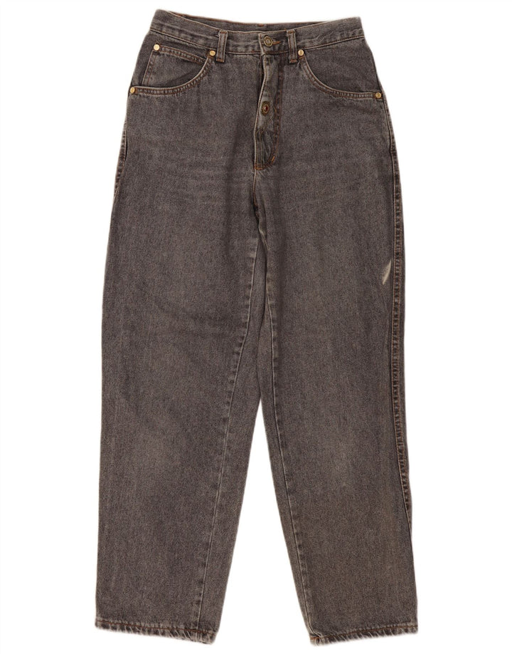 Vintage damskie dżinsy z wysokim stanem IT 46 Large W28 L29 szara bawełna