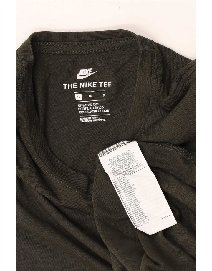Męski t-shirt Nike o sportowym kroju, bawełniany, w kolorze średnio zielonym