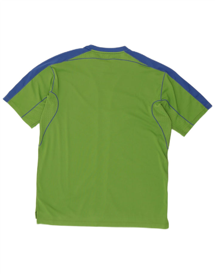 FILA Mens T-Shirt Top XL Green Colourblock Polyester