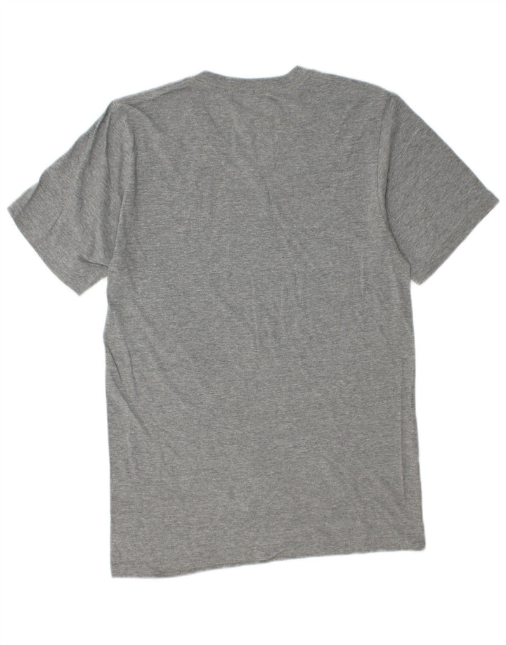 Męski T-shirt Nike o regularnym kroju, mały, szary, z bawełny w cętki