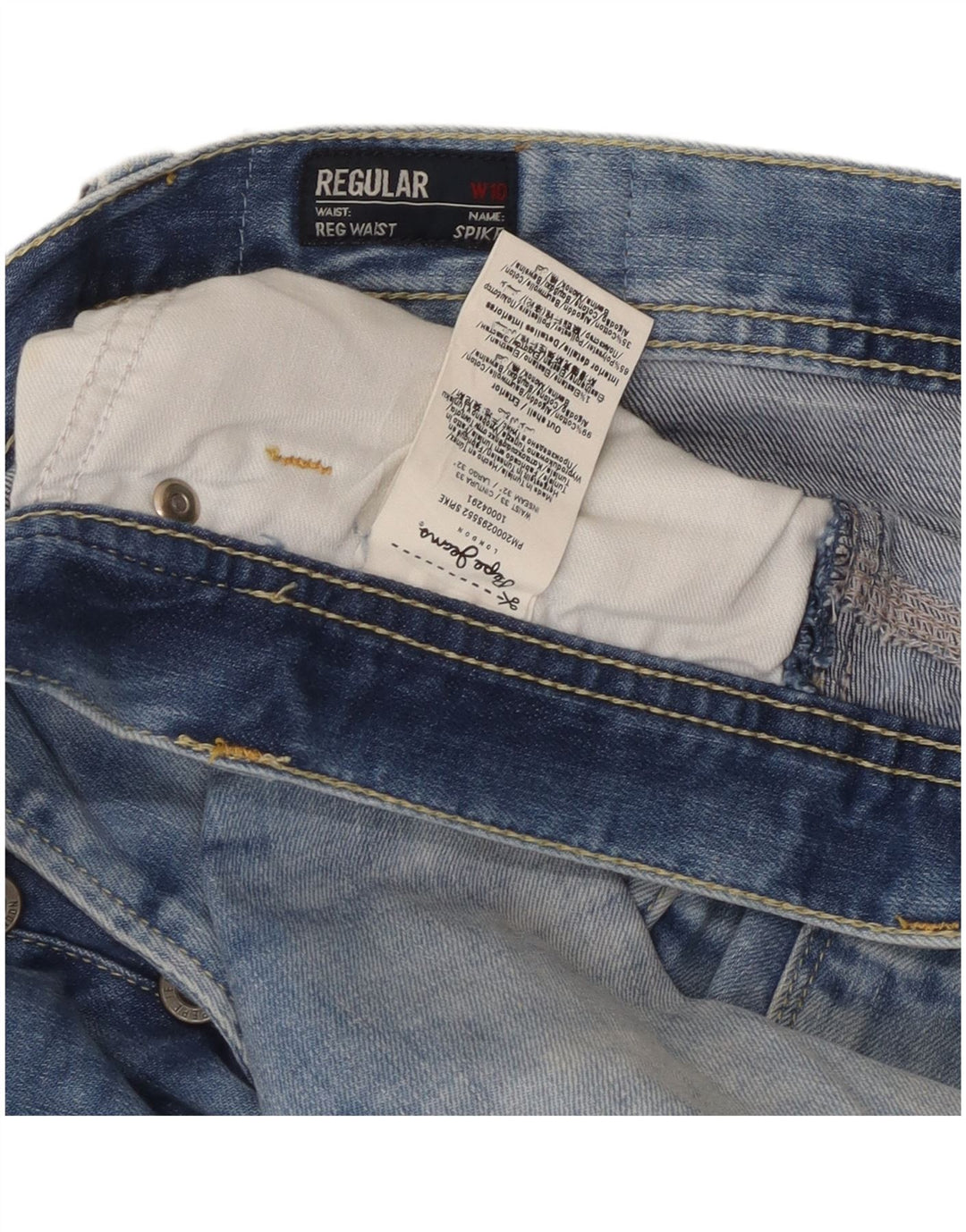 PEPE Jeans Damskie proste dżinsy W33 L32 Niebieskie bawełniane