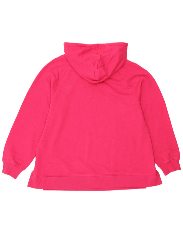 Damski sweter z kapturem Marks & Spencer UK 14, duży, różowy, bawełniany