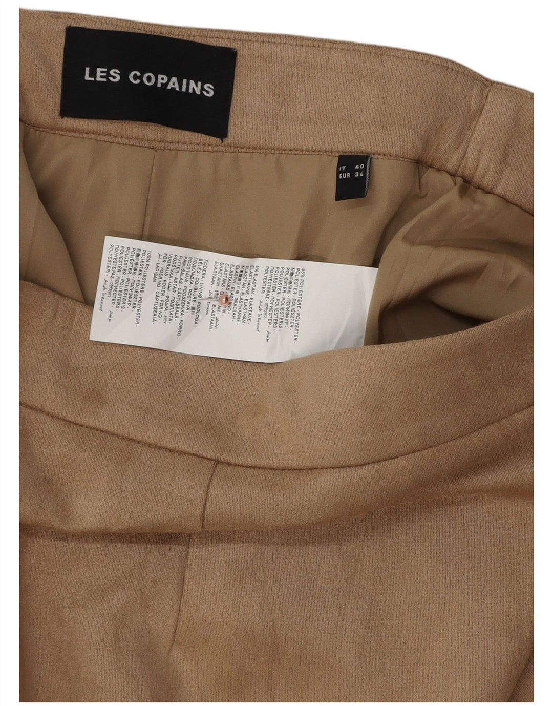 Damska spódniczka mini z niskim stanem Les Copains IT 40 Small W30 Beżowy poliester