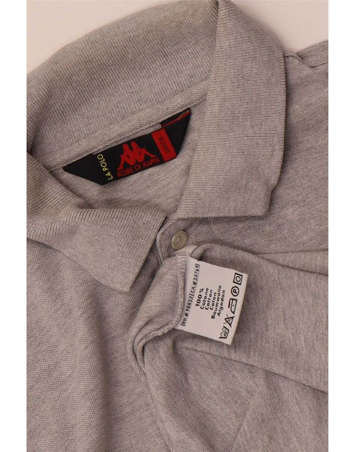Męska koszulka polo Kappa, duża, szara, bawełniana
