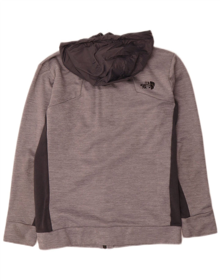 Męski sweter z kapturem i zamkiem The North Face, mały, szary, nakrapiany poliester