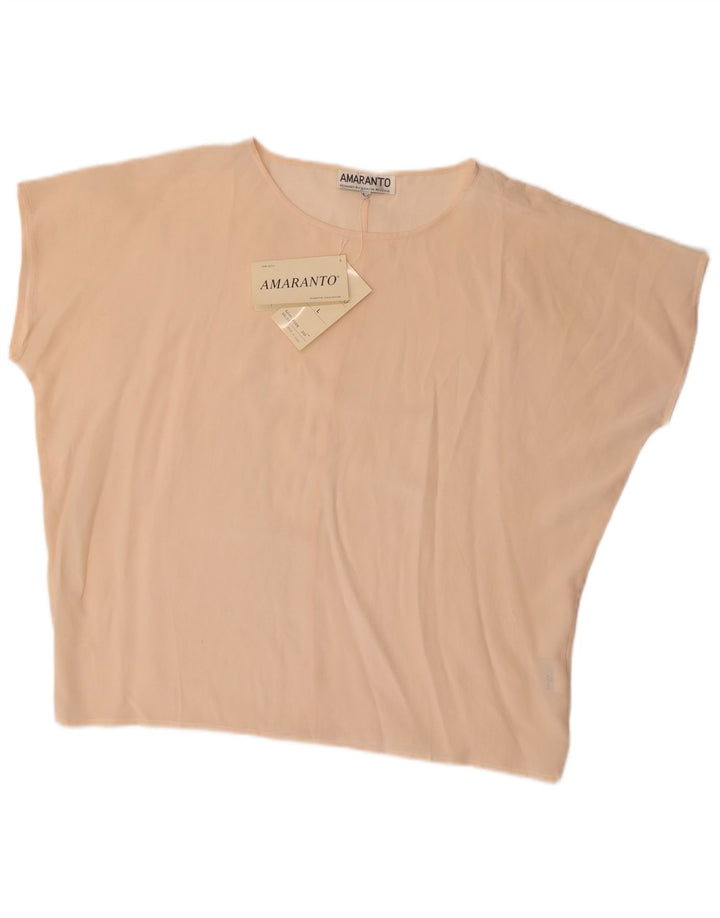 Damska bluzka oversize Amaranto UK 16 Large Beżowy jedwab