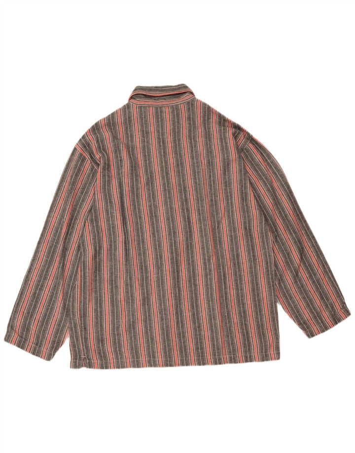 CALVIN KLEIN Męska koszula o luźnym kroju, w małe, szare, bawełniane paski