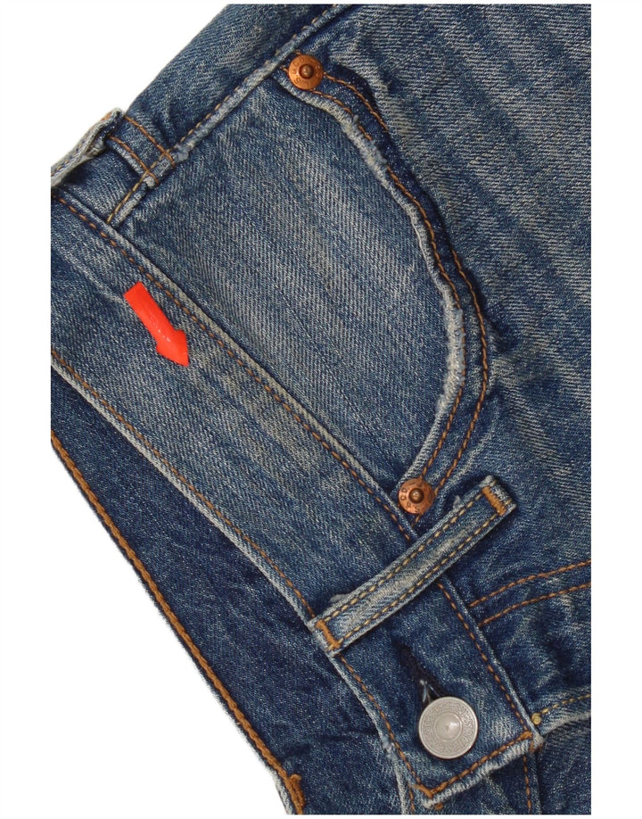 Damskie spodenki jeansowe Levi's 501 w trudnej sytuacji W26, małe, niebieskie, bawełniane