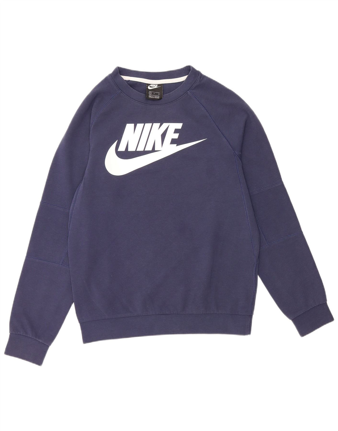 NIKE Mens Graphic Sweatshirt Jumper Small Navy Blue Cotton