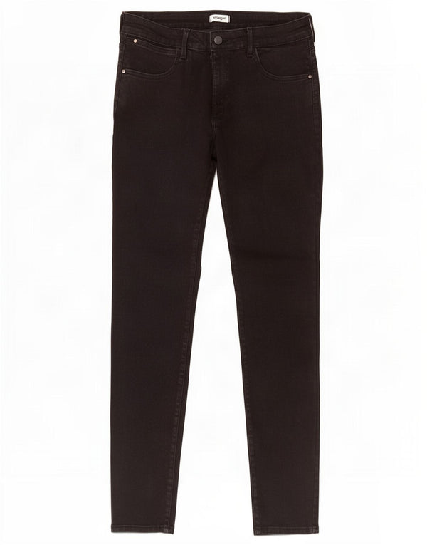 Damskie jeansy skinny Wrangler W32 L34, czarne, bawełniane