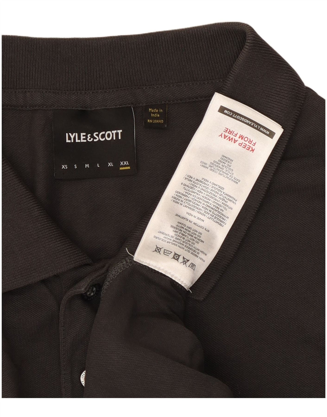 Męska koszulka polo Lyle & Scott 2XL, szara bawełna