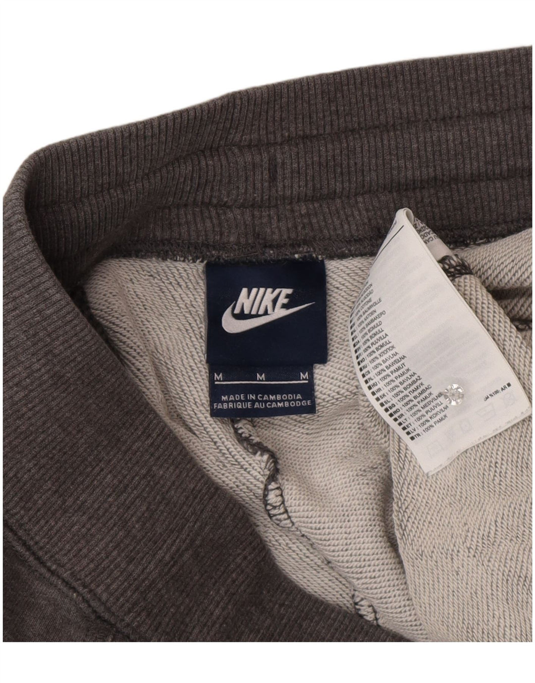 Męskie spodnie dresowe NIKE Joggery, średnioszare, bawełniane