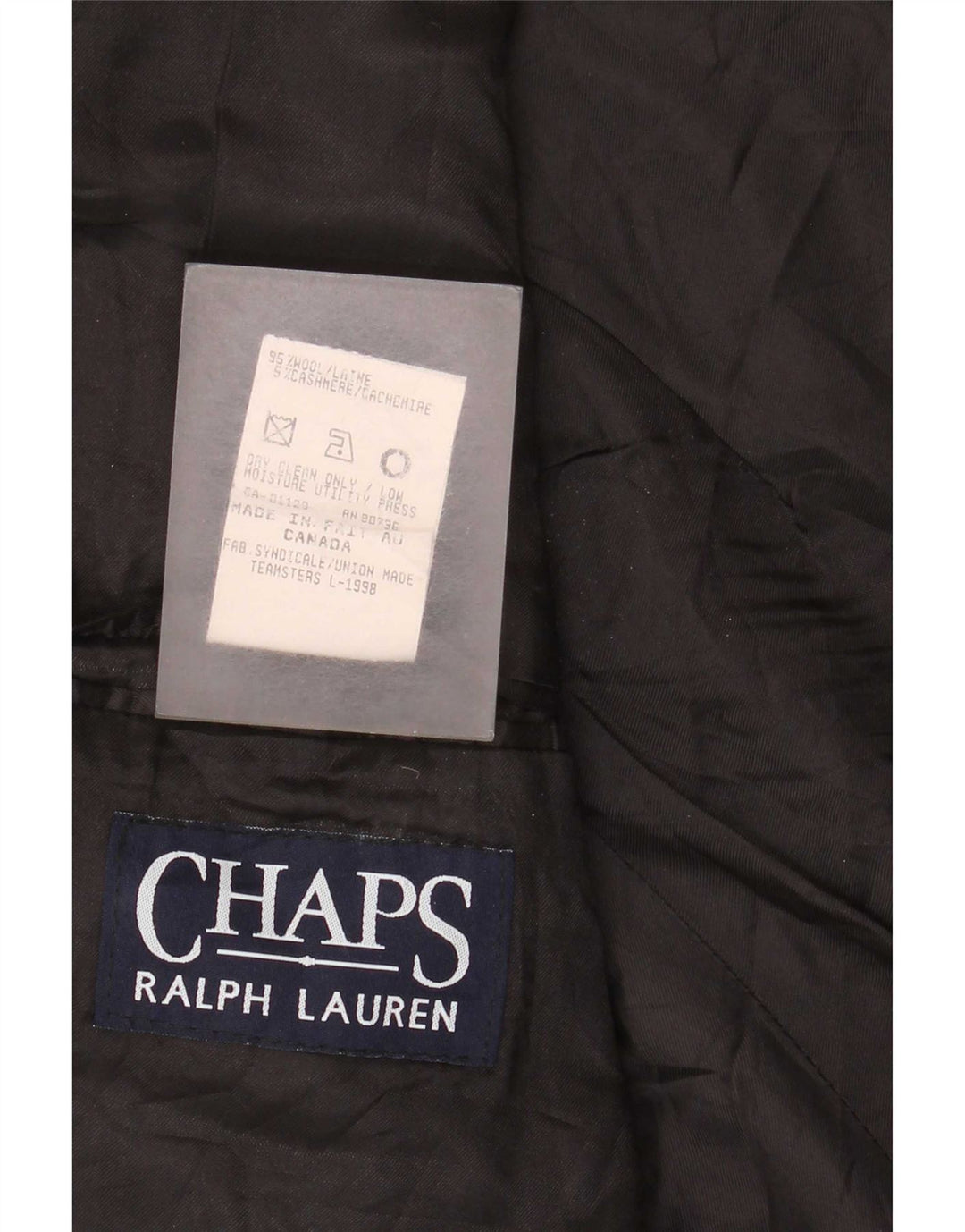 Męska marynarka zapinana na 3 guziki Chaps Ralph Lauren UK 42 XL Szara wełna w prążki