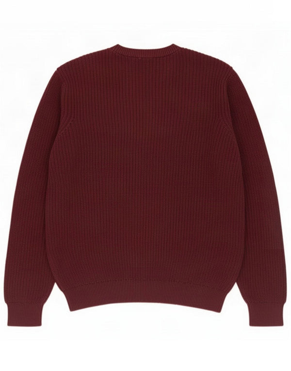 Crew Clothing Mens Crew Neck Jumper Sweater Large Burgundy Cotton