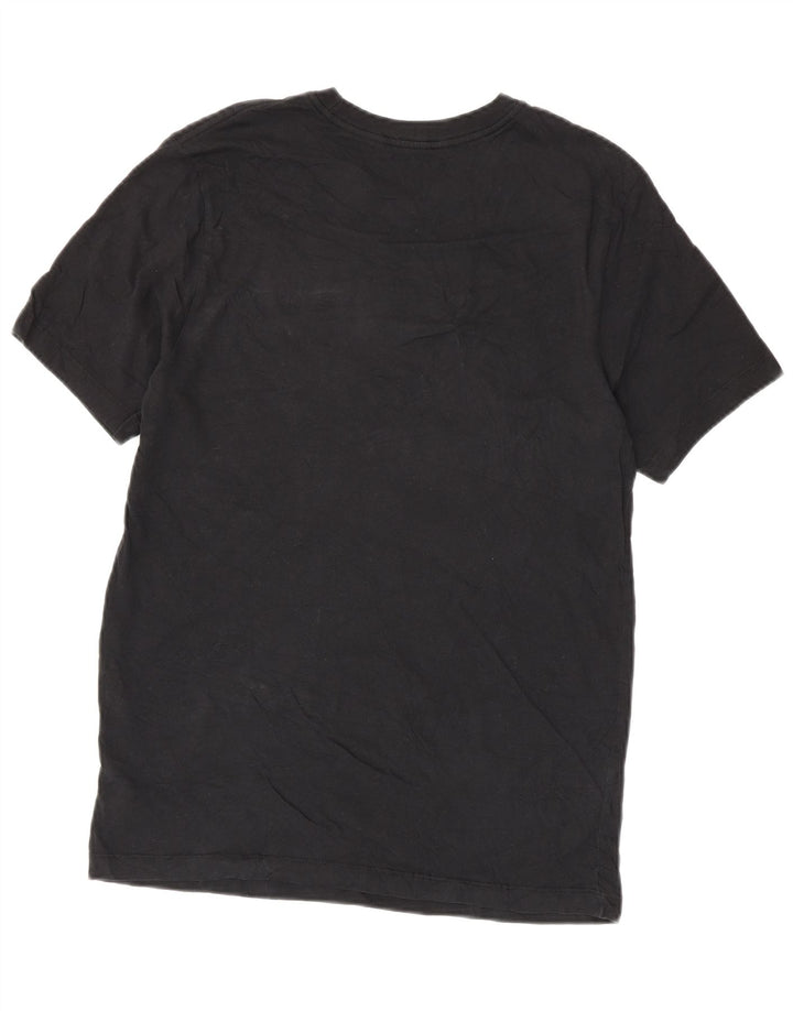 Męski T-shirt z grafiką NIKE Top, średni czarny, bawełniany