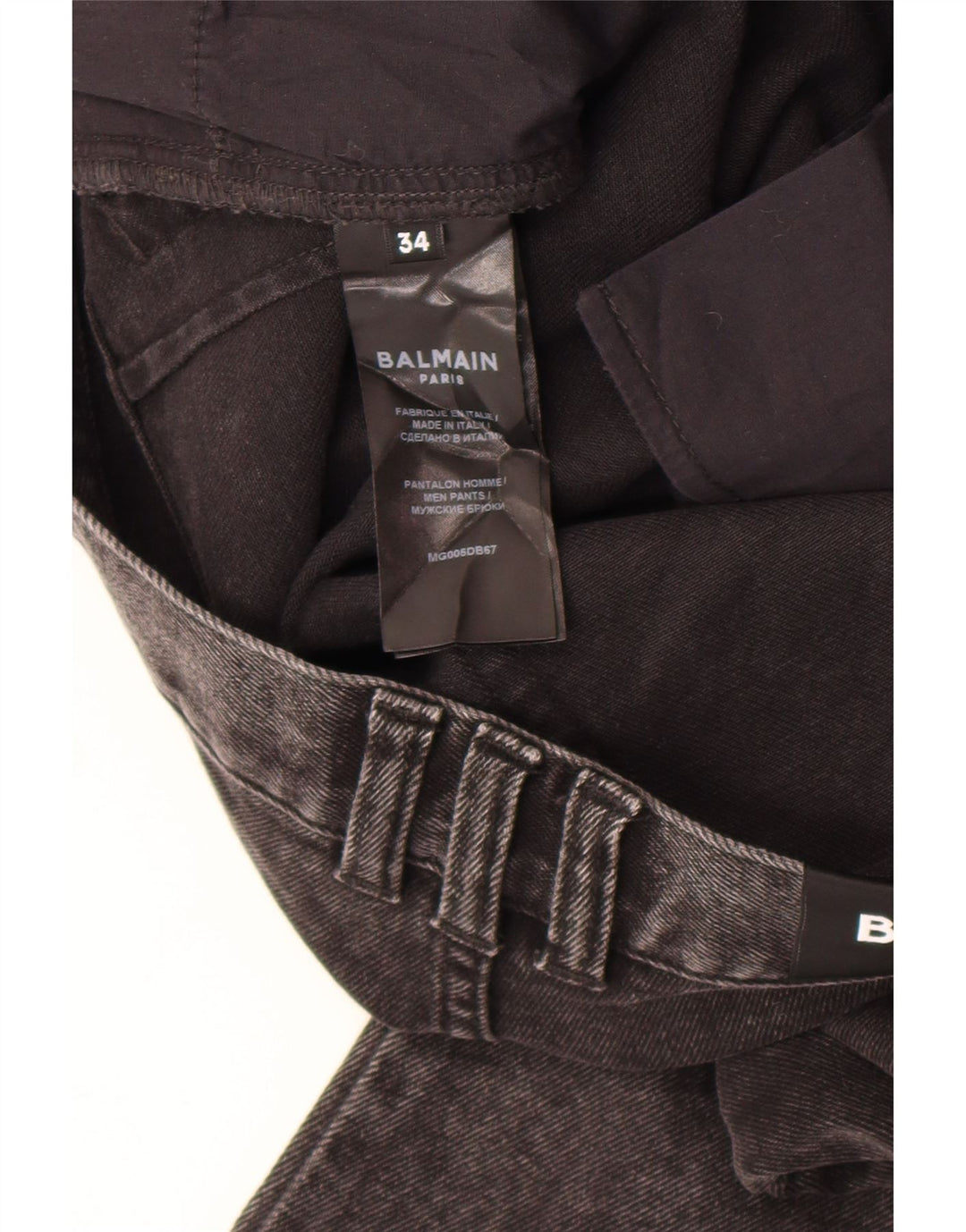 Męskie jeansy slim fit Balmain W34 L30 Szara bawełna