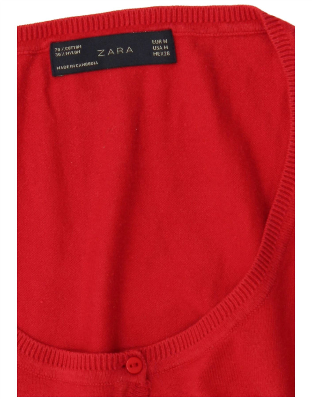 Damski sweter z rękawem 3/4 Zara UK 12, średni czerwony