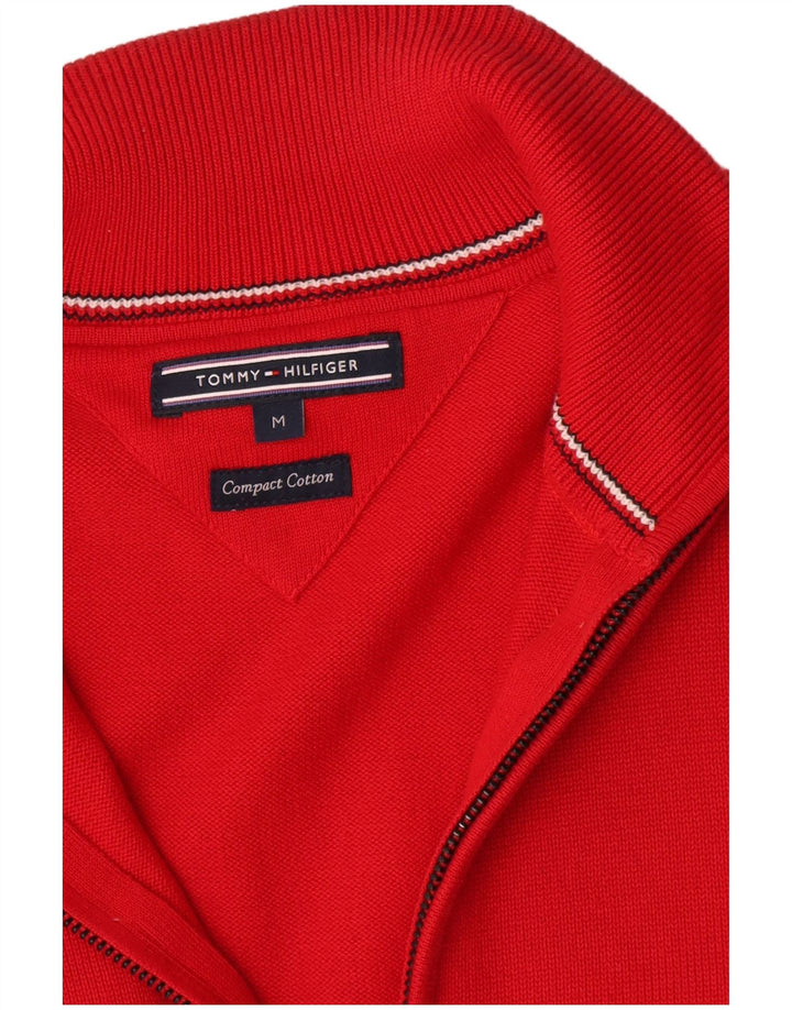 Męski sweter rozpinany Tommy Hilfiger w kolorze średniej czerwieni, bawełniany