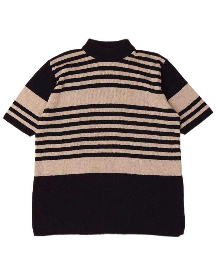 ST. BERNARD Damski sweter z golfem UK 14/16, duże czarne paski