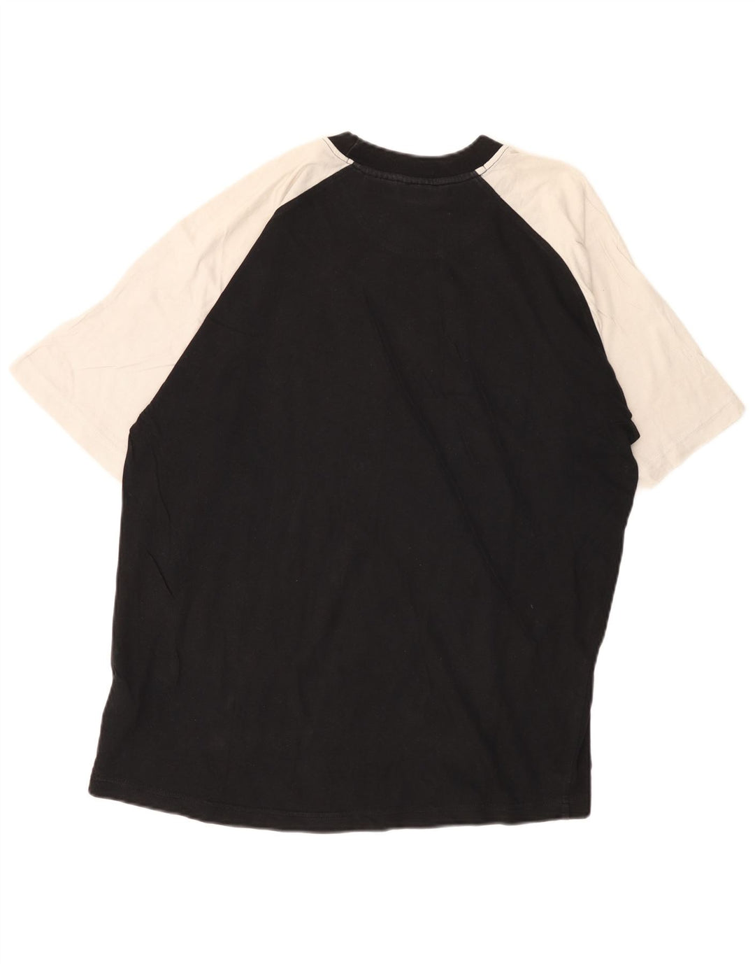 Męski T-shirt Fila z grafiką, duży, czarny, bawełniany z blokami kolorów