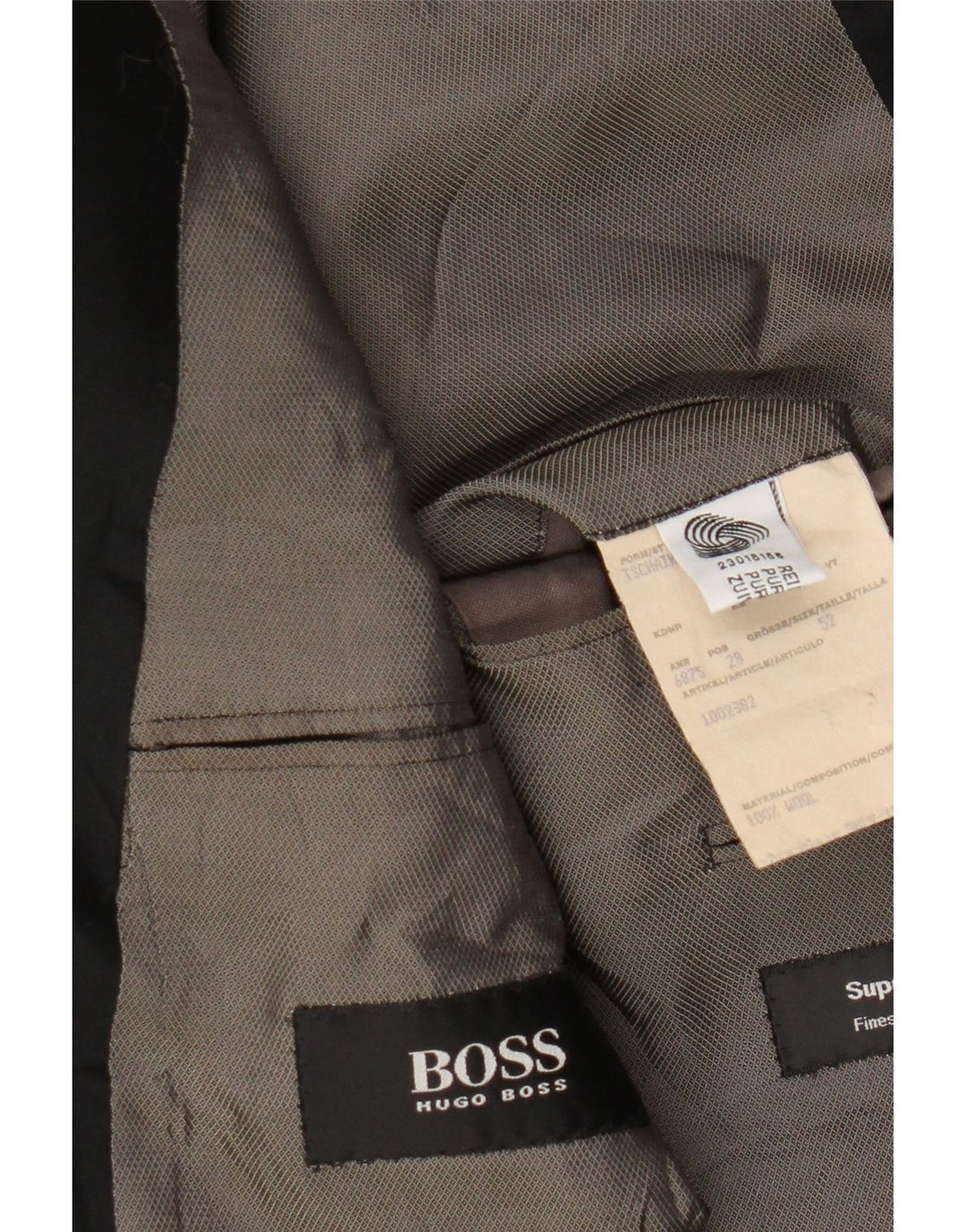 Męska marynarka zapinana na 1 guzik Hugo Boss IT 52 XL Czarna wełna