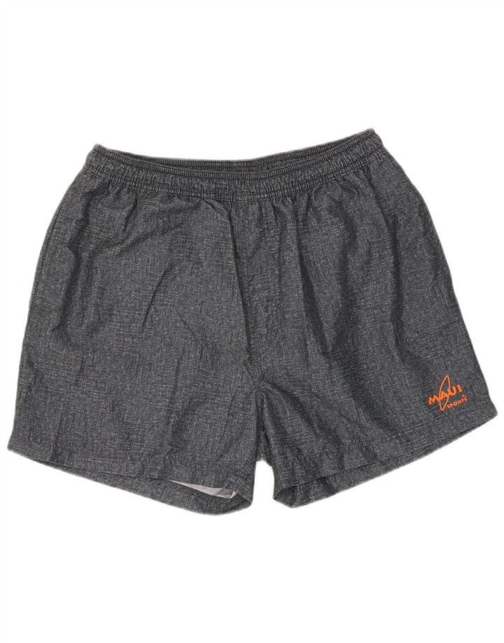 Męskie spodenki sportowe w stylu vintage, duże, szare, z poliestru