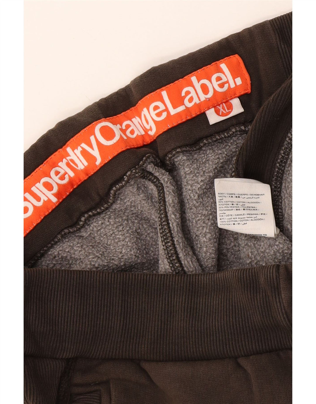 Męskie spodenki sportowe Superdry XL, brązowe, bawełniane