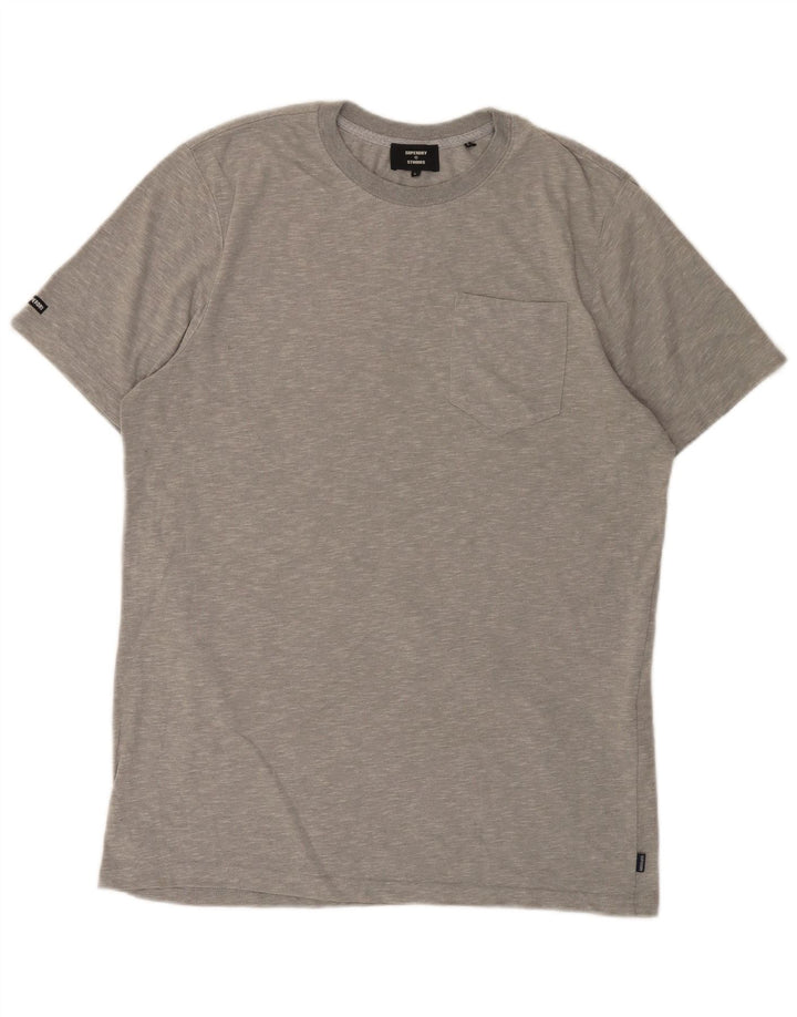 Męski T-shirt Superdry, duży, szary, bawełniany w plamki