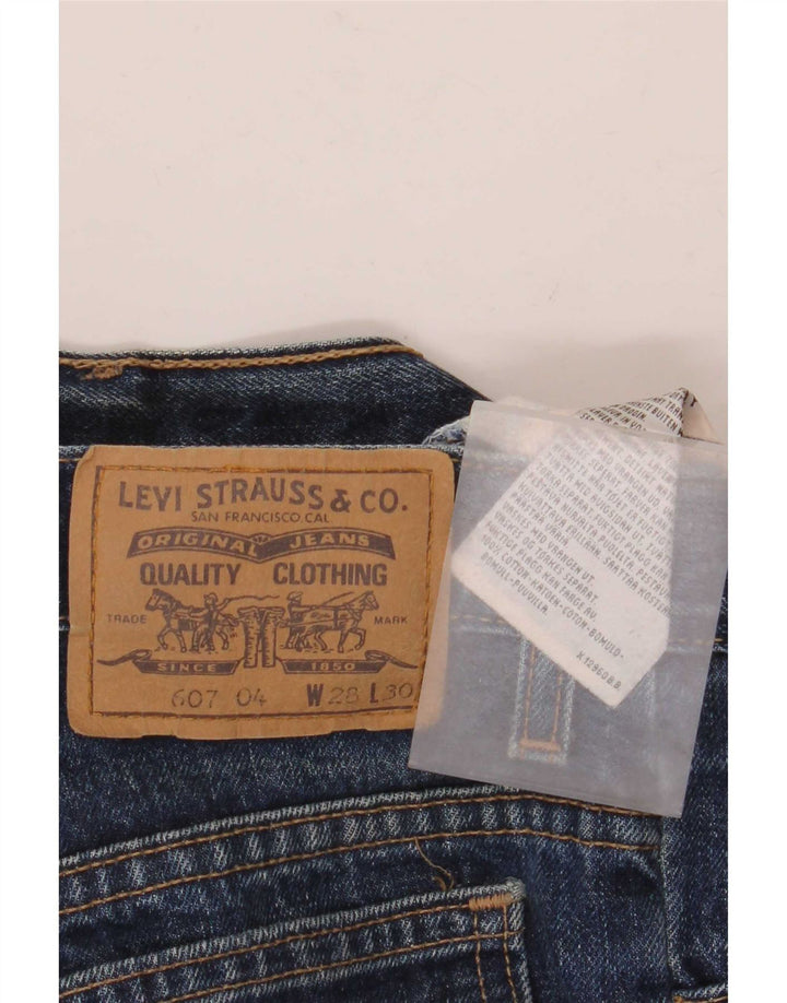 Męskie jeansy Levi's 607 Straight W28 L30 Niebieskie bawełniane