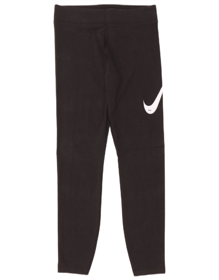 Damskie legginsy NIKE Graphic UK 12, średnie czarne, bawełniane